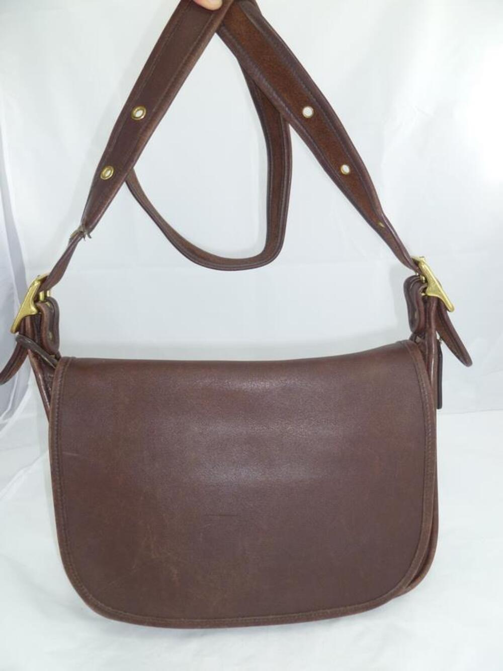 VINTAGE COACH 9951 PATRICIA'S LEGACY BROWN LEATHER CROSSBODY FLAP BAG